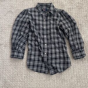 American Living Plaid Button Down Shirt With Collar